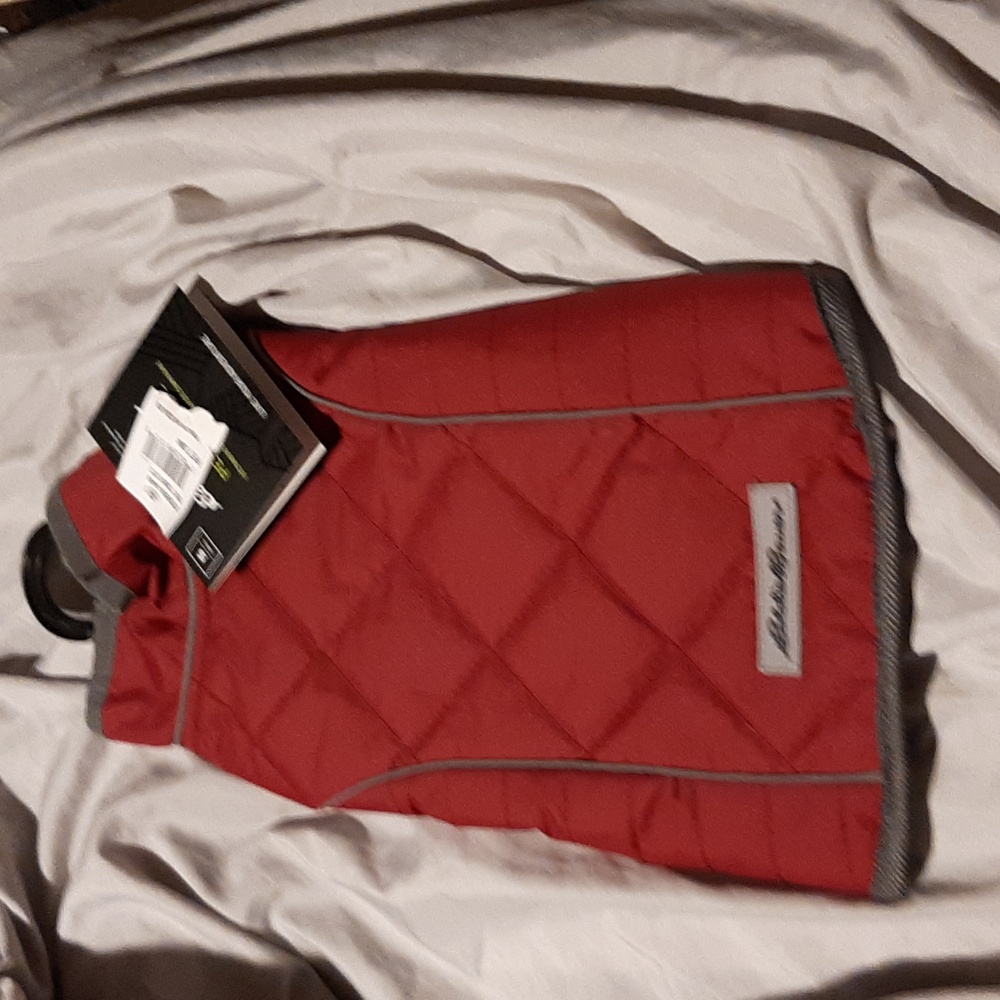 NWT maroon and Grey puffer jacket by Eddie Bauer